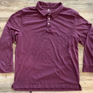 RealEssentials Burgundy Polo Shirt size large